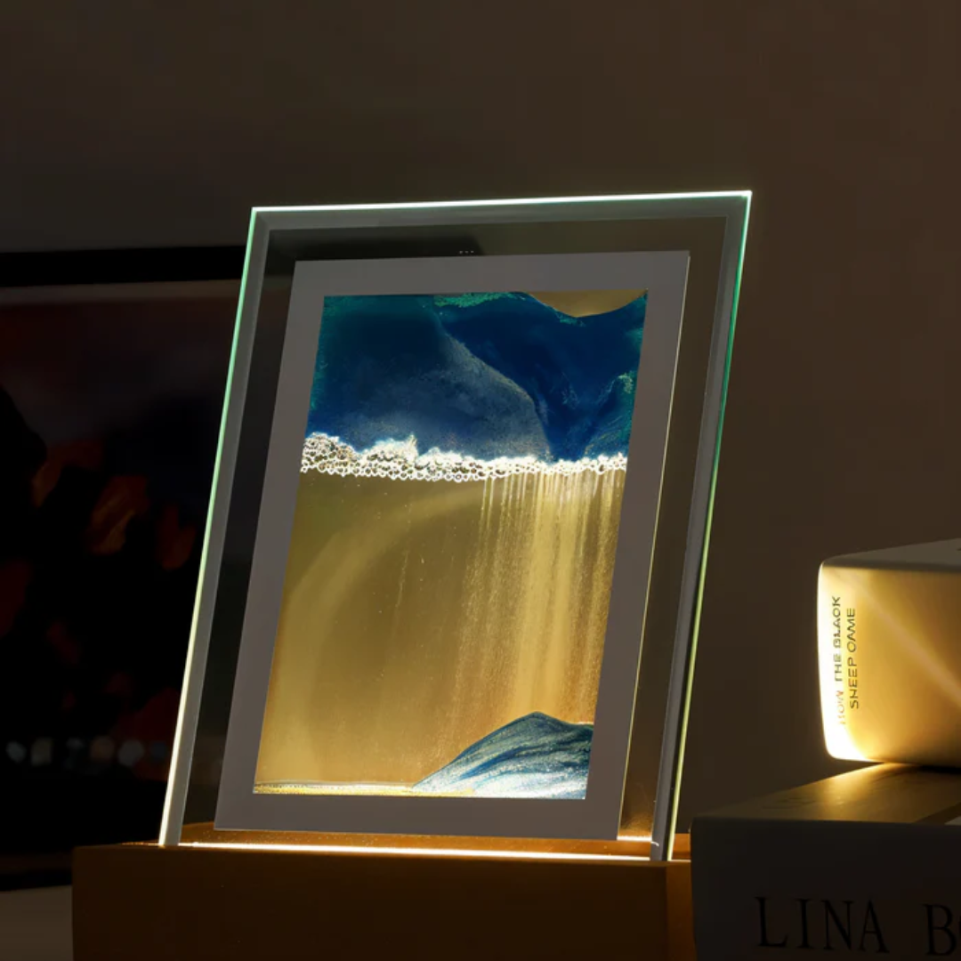 Moving Quicksand LED Table Lamp with Relaxing Sand Art