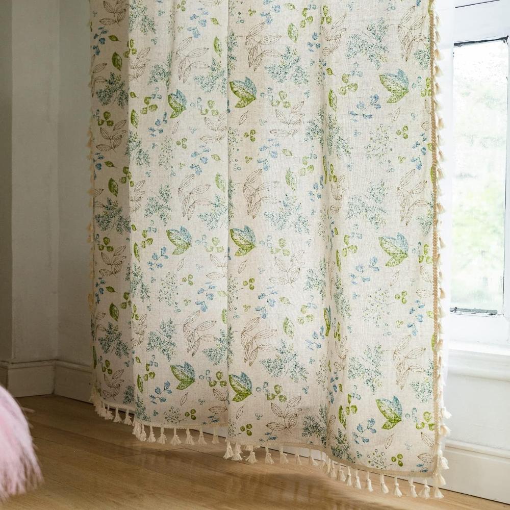 Bohemian Wildflower Veil Curtains - Light-Blocking, Noise-Reducing Fabric