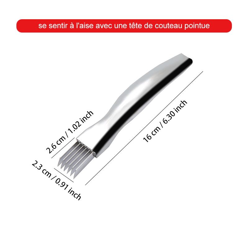 Stainless Steel Green Onion Chopper Knife with Ergonomic Grip