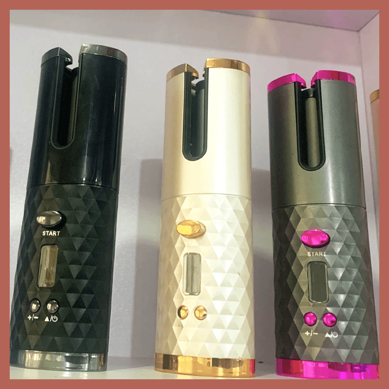 Cordless Automatic Rotating Curling Iron with 6 Heat Settings