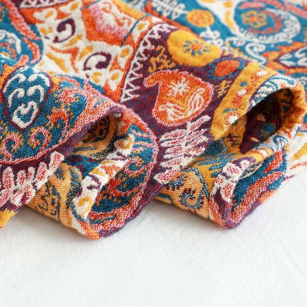 Boho Vintage Cotton Towel - Quick-Drying, Soft & Absorbent