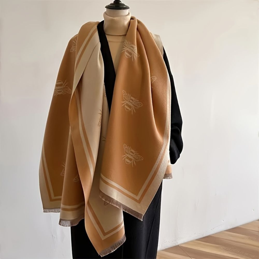 Bee Pattern Microfiber Winter Scarf