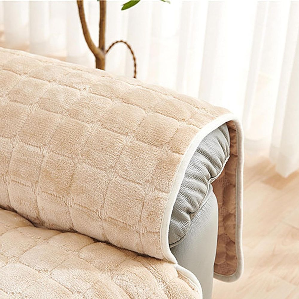 Quilted Microfiber Recliner Cover with Storage Pocket
