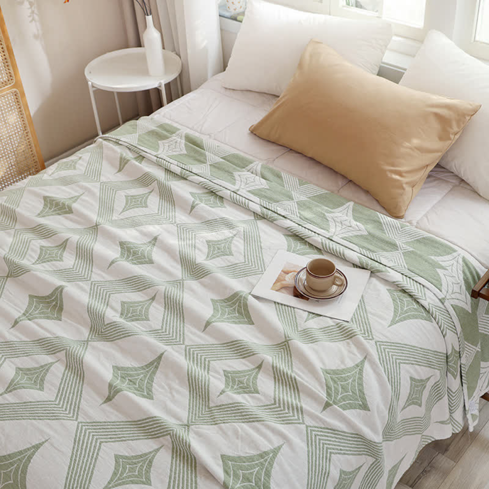 Scandinavian Diamond Geometric Throw Blanket