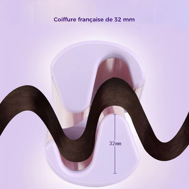 French Wave Hair Curler with Anti-Burn Design and Smart Temperature Control