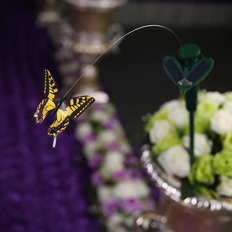 Solar-Powered Dancing Hummingbird and Butterfly Garden Decor