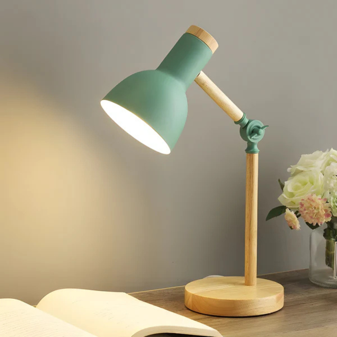 Adjustable Macaron Wood LED Table Lamp