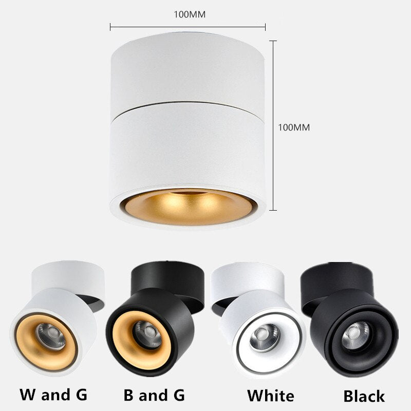 Adjustable LED Ceiling Spotlight - Modern Warm White 7W 12W 15W