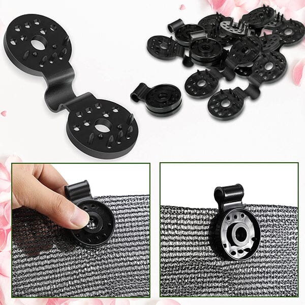 Plastic Shade Cloth Clips - Durable Black Garden Net Fasteners