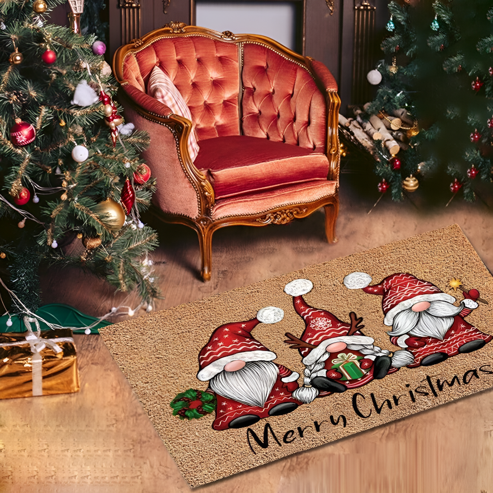 Gnome Wonderland Holiday Welcome Mat