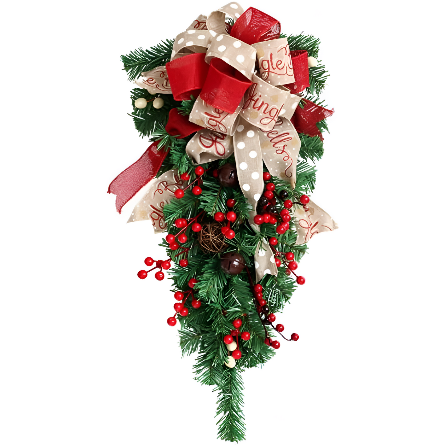 Festive Weather-Resistant Christmas Door Wreath