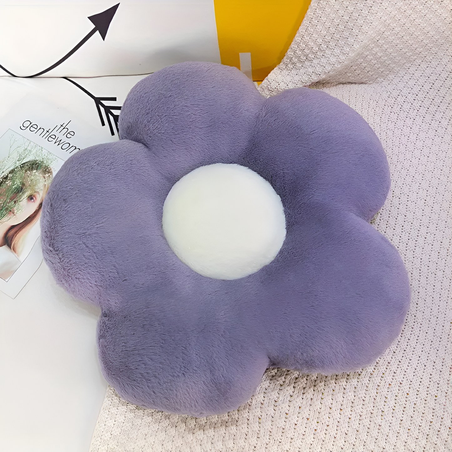 Plush Flower-Shaped Seating Cushion