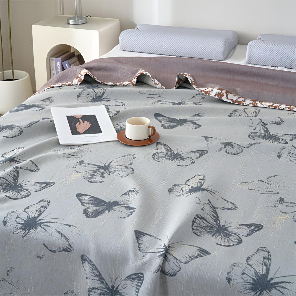 Lyocell Butterfly Elegance Throw Blanket