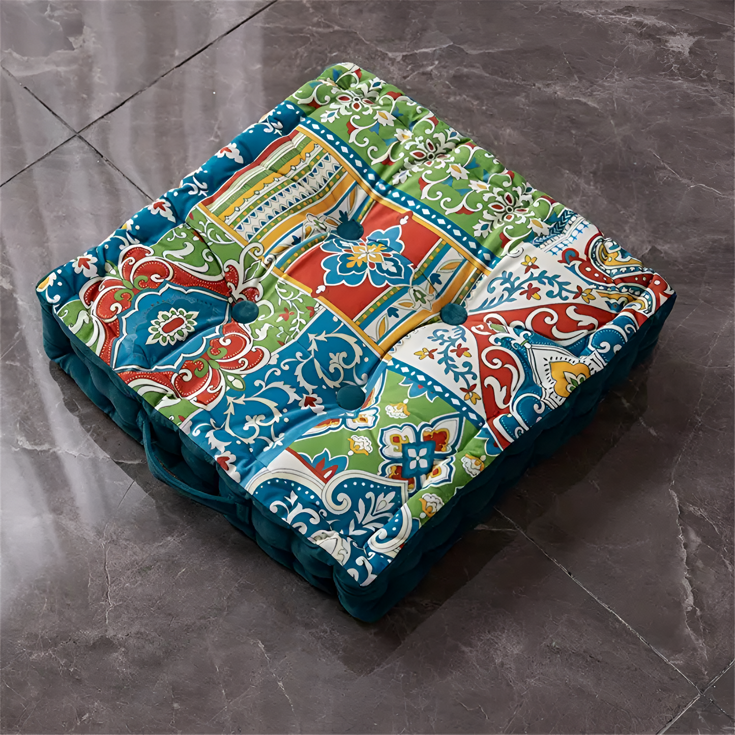 Vintage Velvet Tufted Floor Cushion