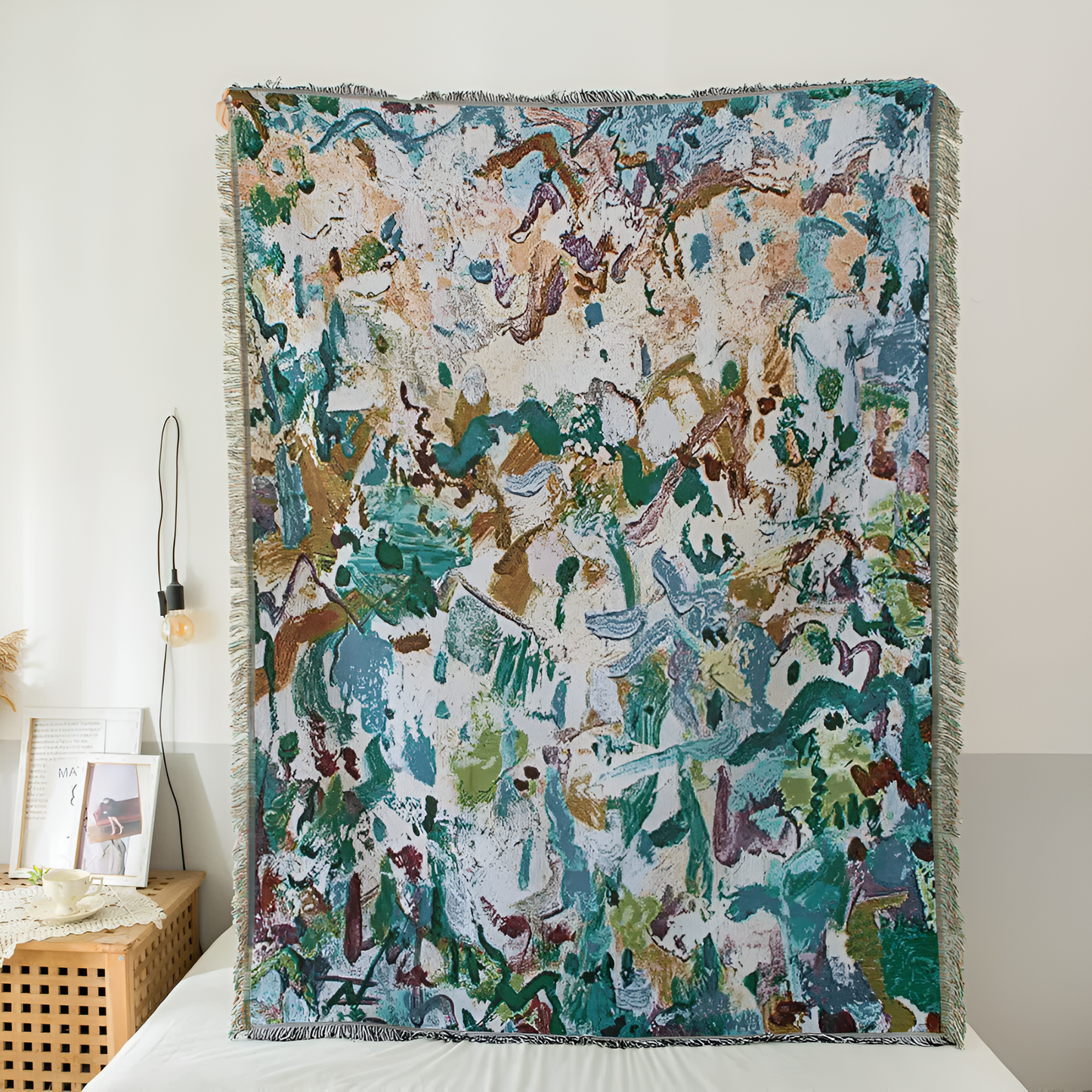 Colorful Reversible Artisan Tassel Throw Blanket