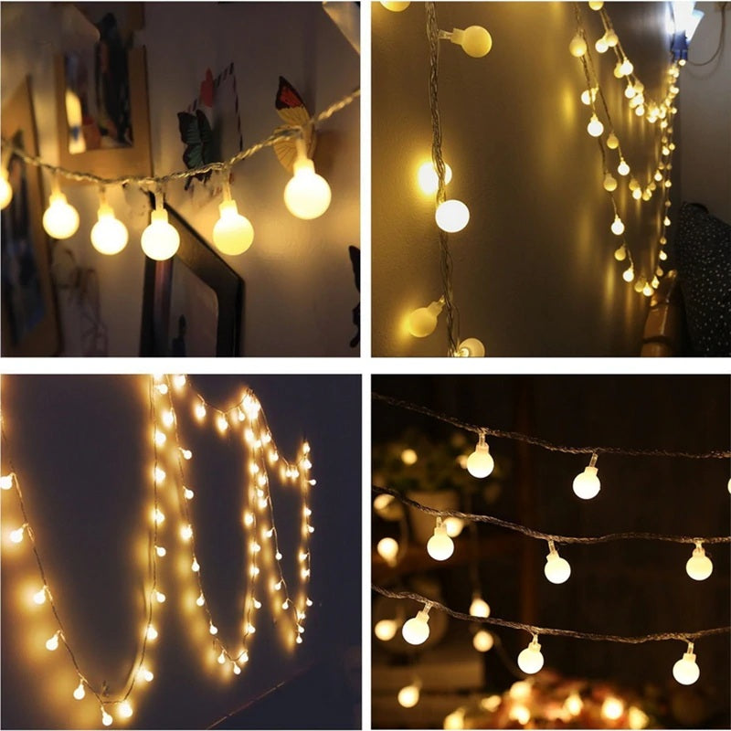 Mini Globe String Lights - Warm White, Multicolor LED, 1.5m to 10m Lengths