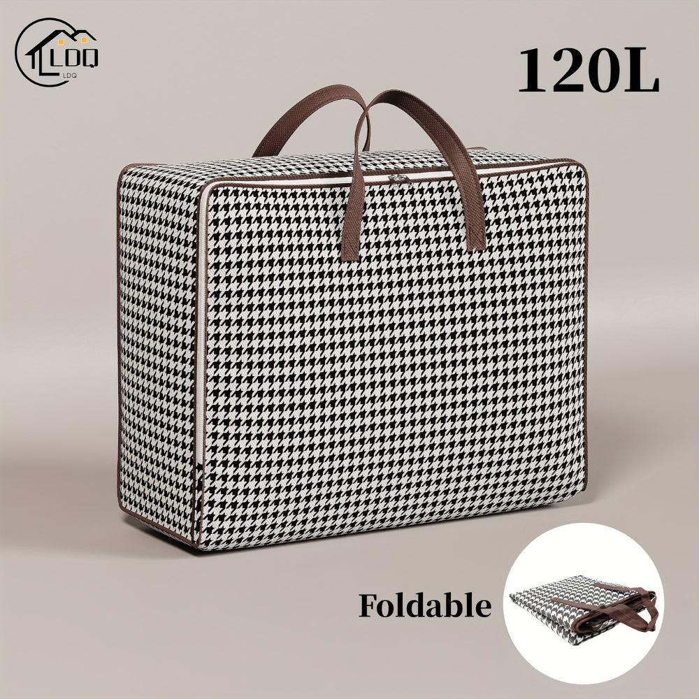 Large Capacity Houndstooth Storage Suitcase