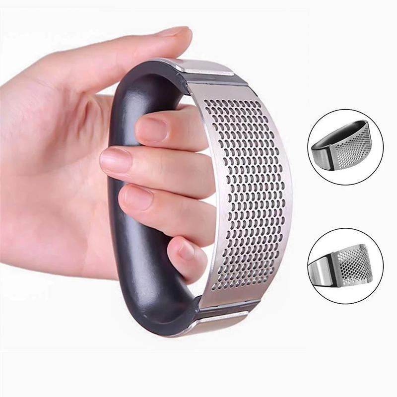 Stainless Steel Garlic Press with Comfortable Grip