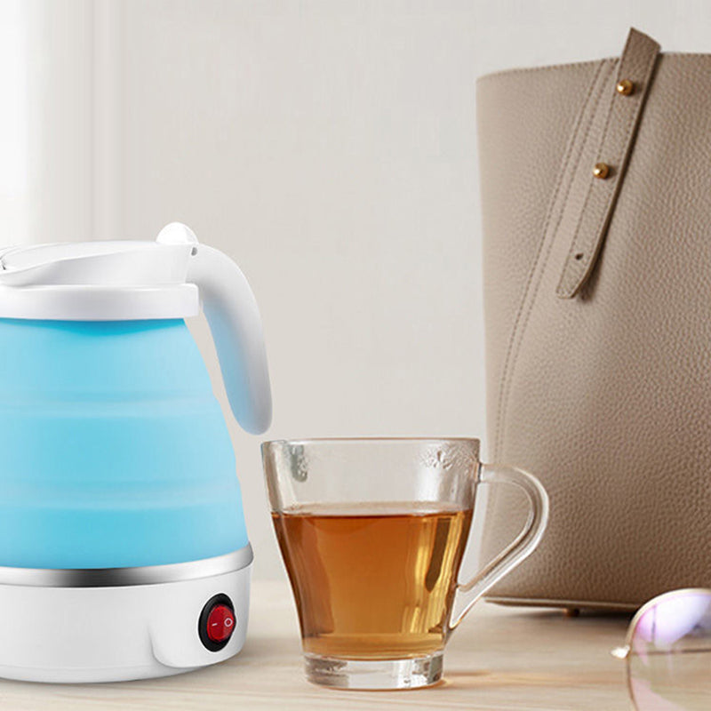 Portable Foldable Silicone Travel Kettle with Universal Plug