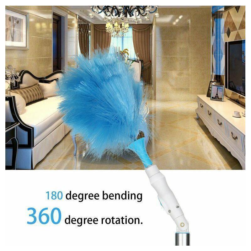 360° Rotating Electric Spin Duster with Microfiber Brushes