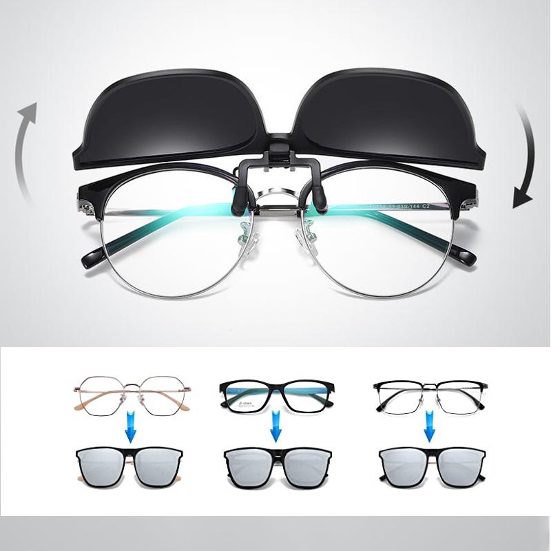 Polarized Clip-On Flip-Up Sunglasses with UV400 Protection