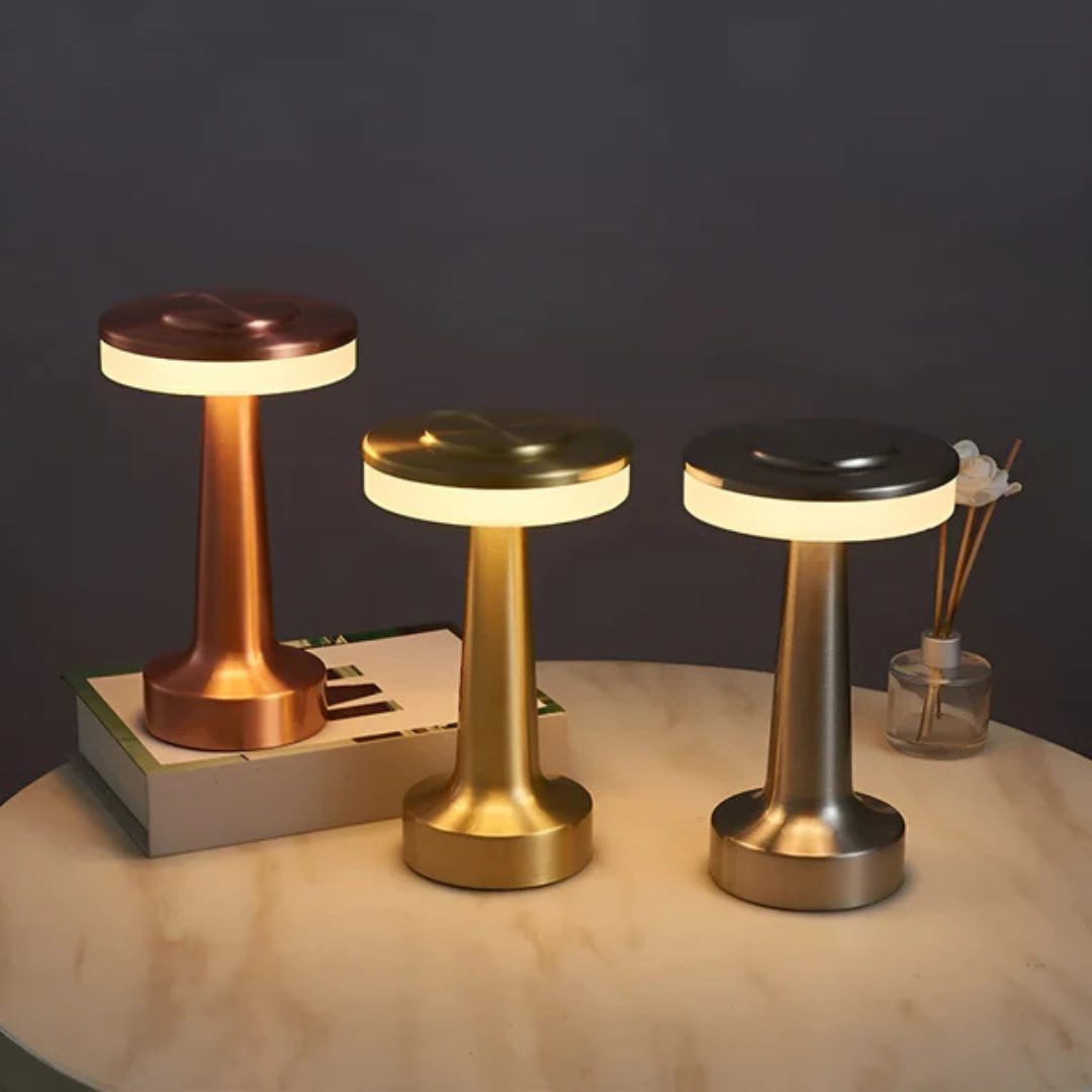 Rechargeable Retro LED Table Lamp with USB Charger
