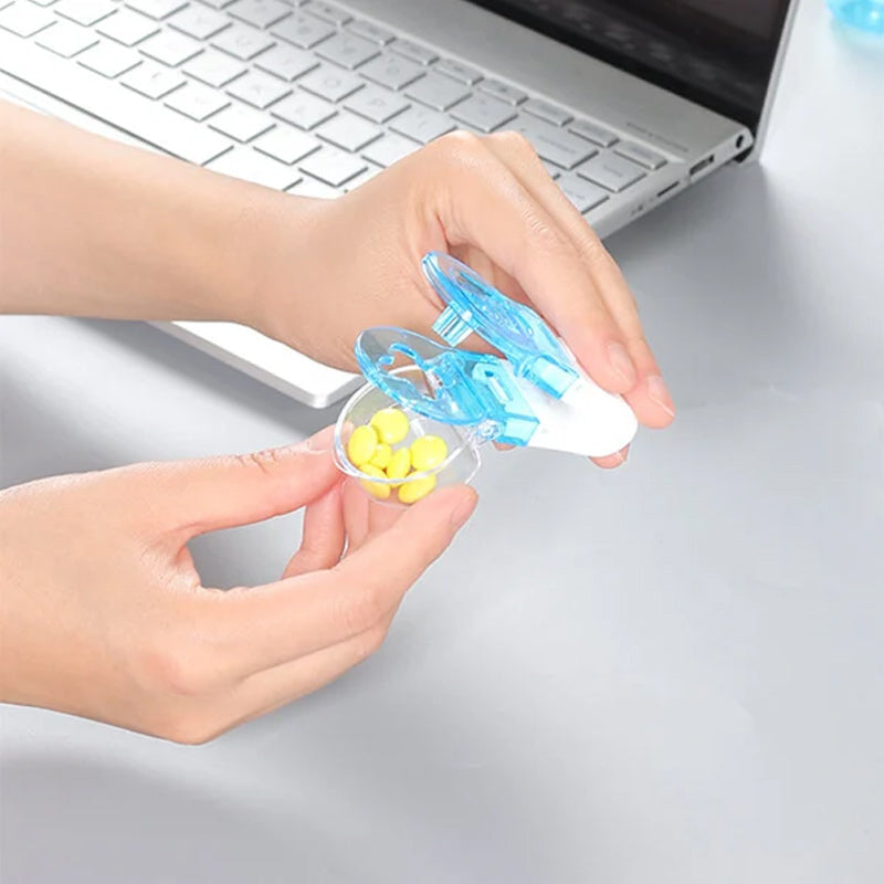 Portable Pill Dispenser with Storage Box for Small Pills
