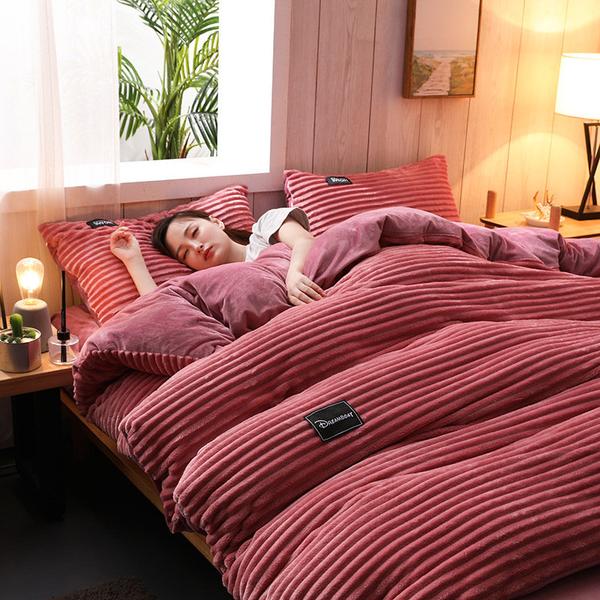 Thick Corduroy Velvet Bedding Set - Cozy Winter Comfort