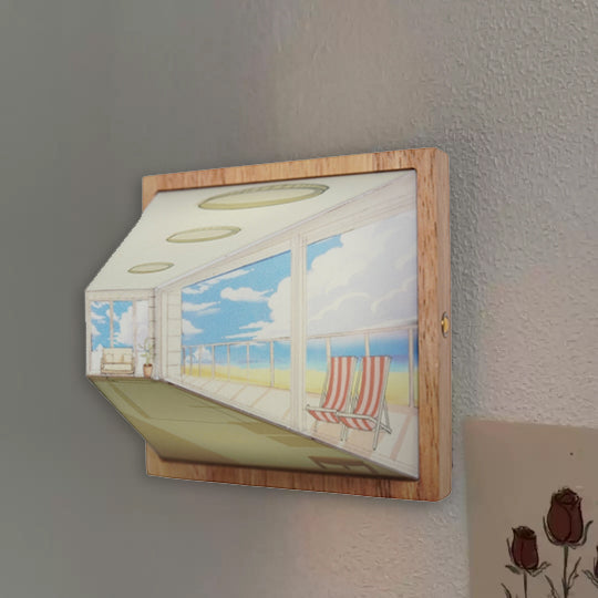 3D Optical Illusion Wall Lamp with Night Light