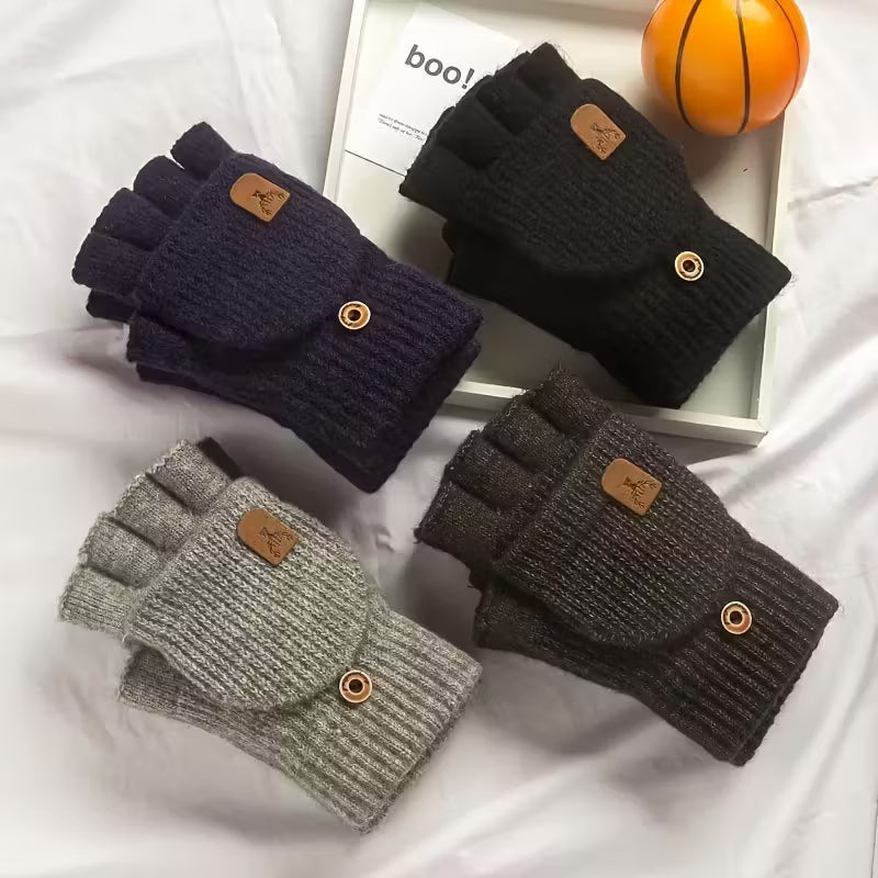 Fingerless Knit Winter Gloves for Warmth and Flexibility
