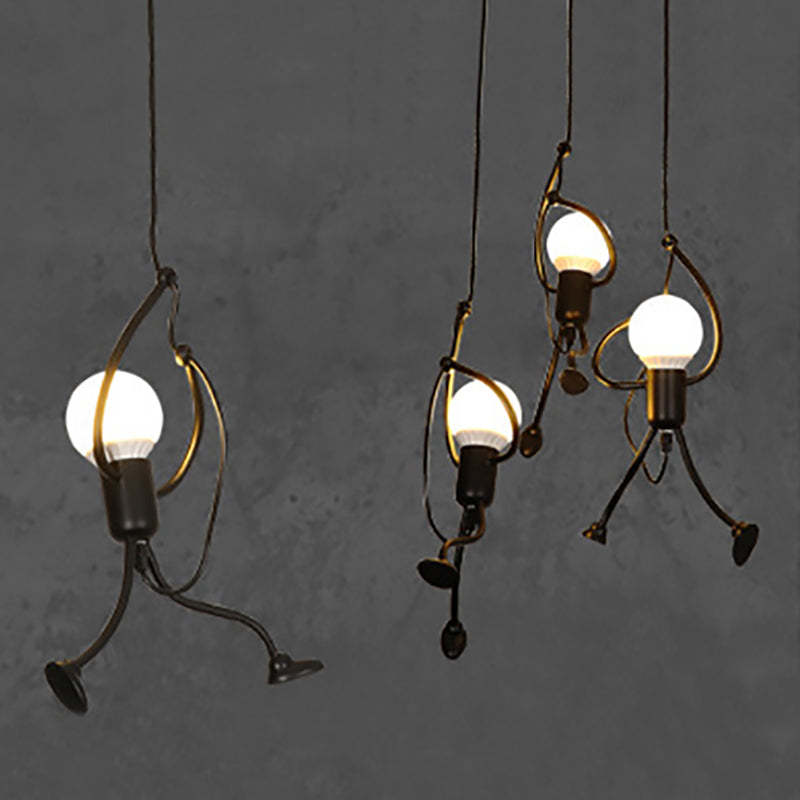 Retro Iron Man Pendant Light with Adjustable Length