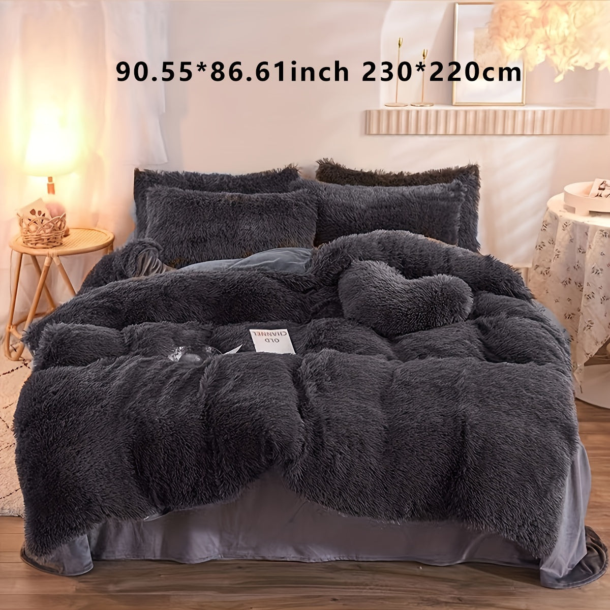 Luxurious Velvet Duvet Cover Set with Pillowcases for All-Season Comfort