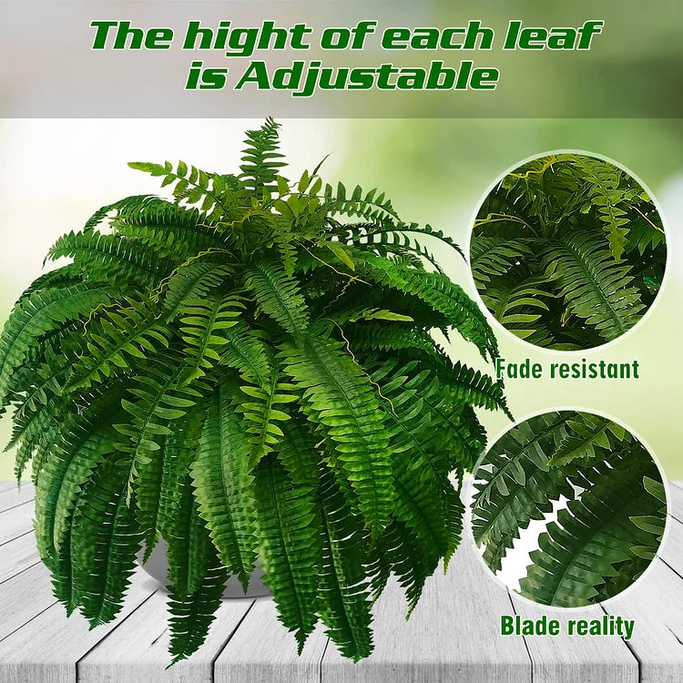 Lifelike UV-Resistant Artificial Boston Fern Plant