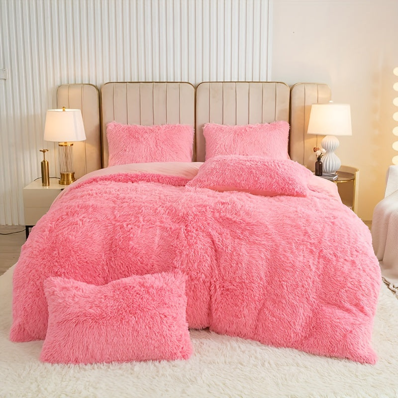 Ultra Soft Plush Duvet Cover Set with Zipper Closure
