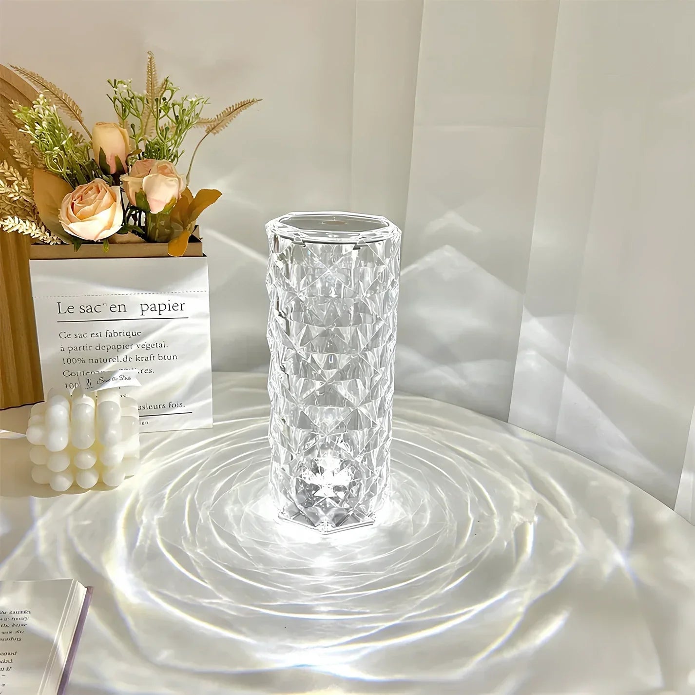 Crystal Touch Control Table Lamp with 16 Color Options