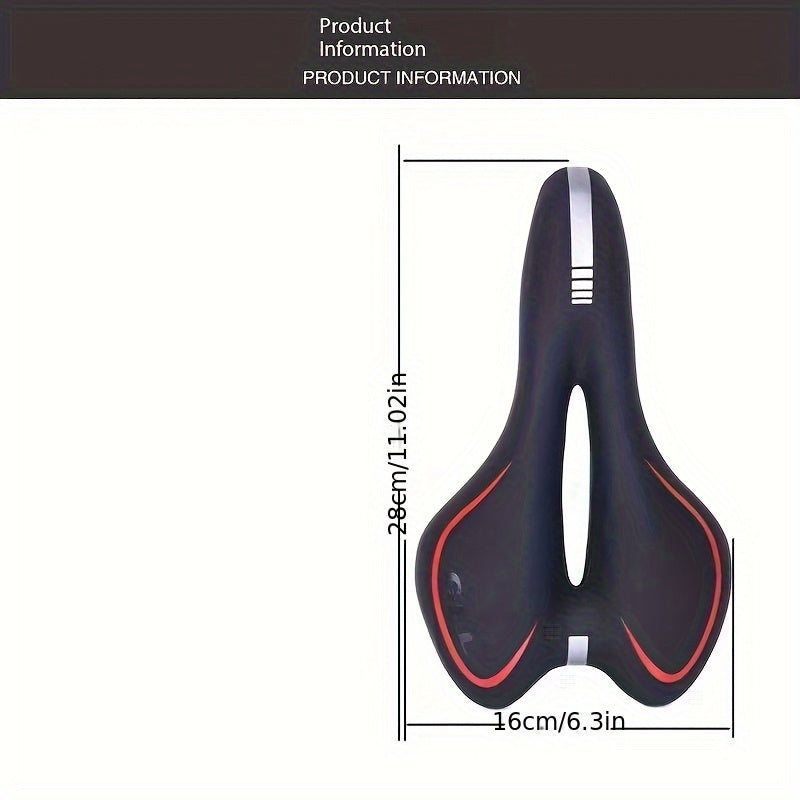Ergonomic Breathable Bicycle Saddle with Ventilation Hole