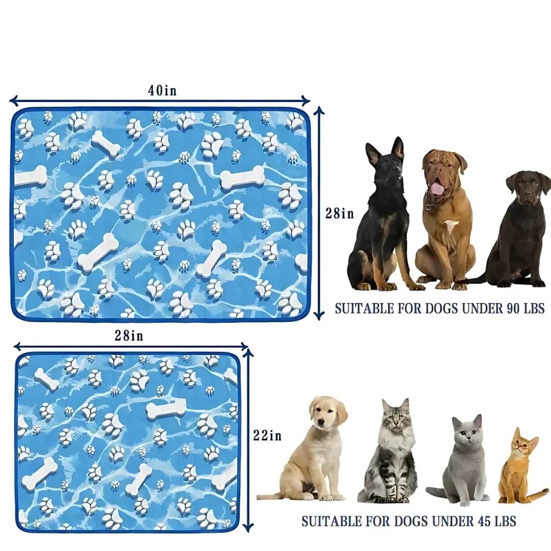 Self-Cooling Dog Cooling Mat with Ice Silk Fabric