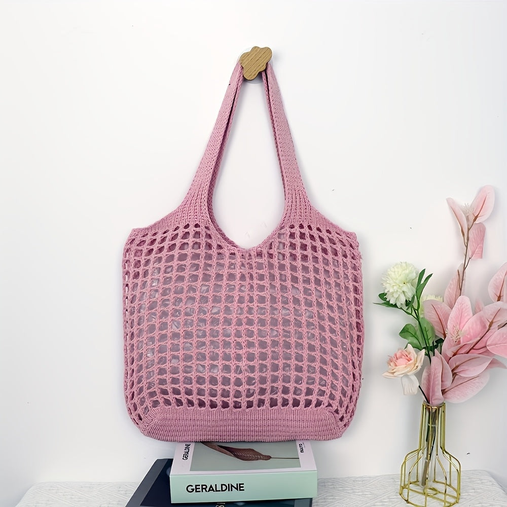 Large Open Mesh Beach Tote Bag for Women