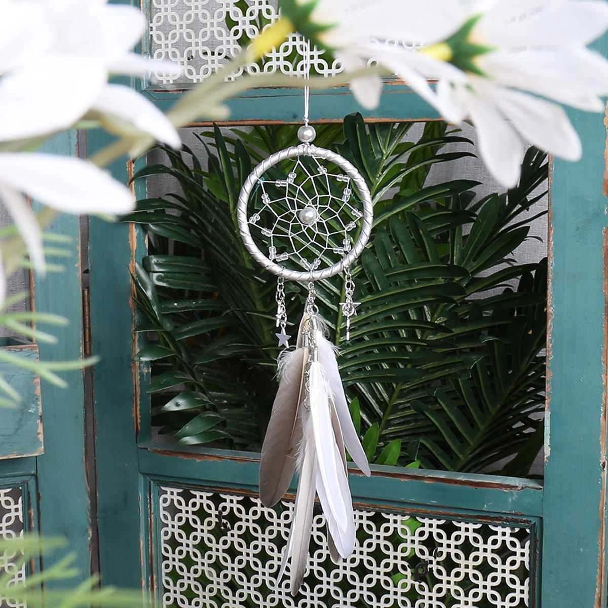 Tree of Life Gemstone Dreamcatcher with Natural Crystals