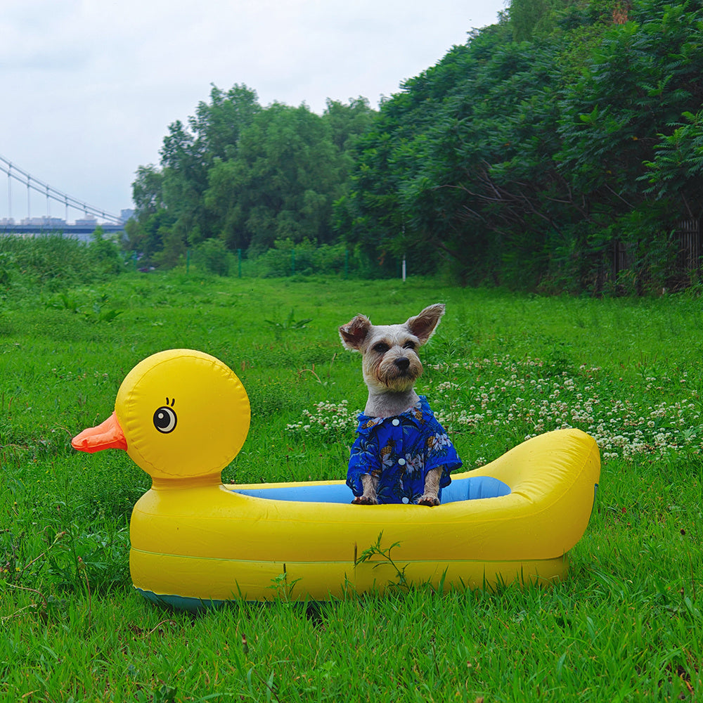 Inflatable Duck Floating Ring for Small Dogs