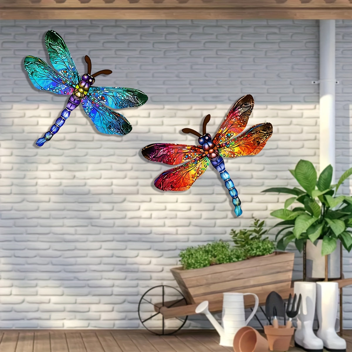 Vibrant Metal Dragonfly Wall Art for Indoor and Outdoor Decor