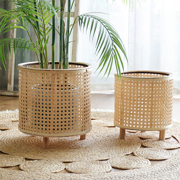Rattan Braided Flower Pot Holder for Indoor Plants