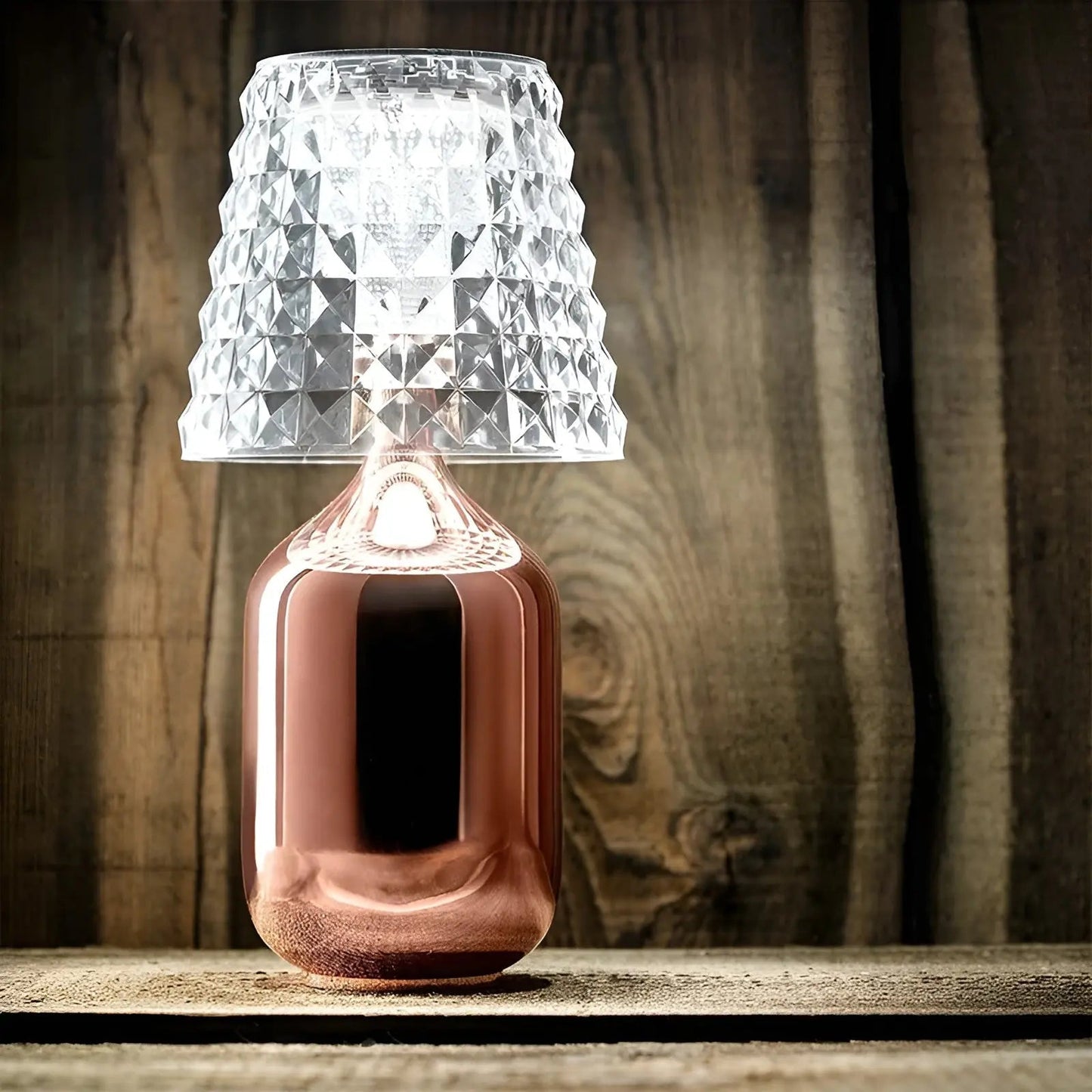 Wireless Gold LED Table Lamp - Modern Rechargeable Design