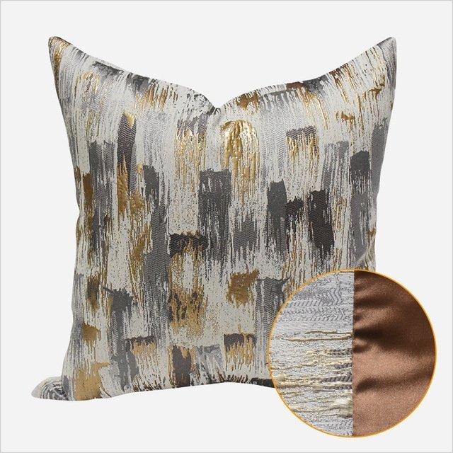 Luxury Gold Satin Pillowcase - Soft Polyester Cushion for Elegant Home Decor