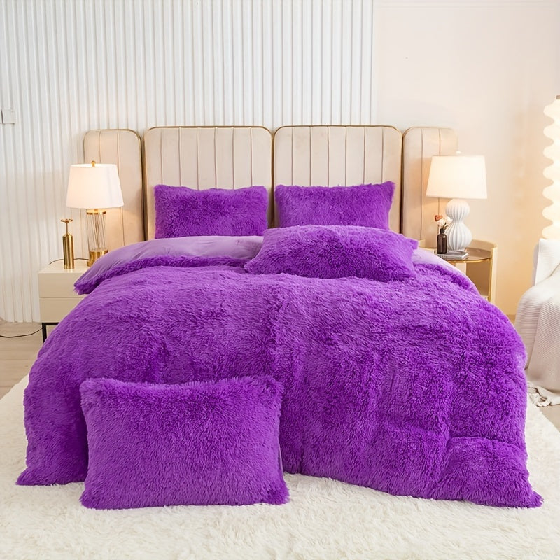 Ultra Soft Plush Duvet Cover Set with Zipper Closure