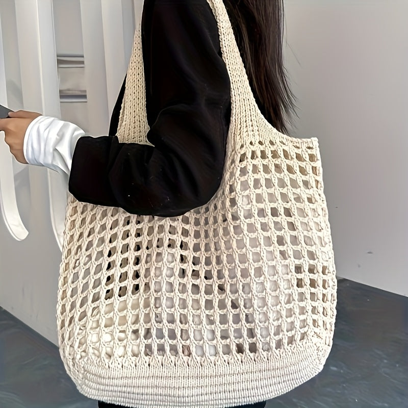 Large Open Mesh Beach Tote Bag for Women