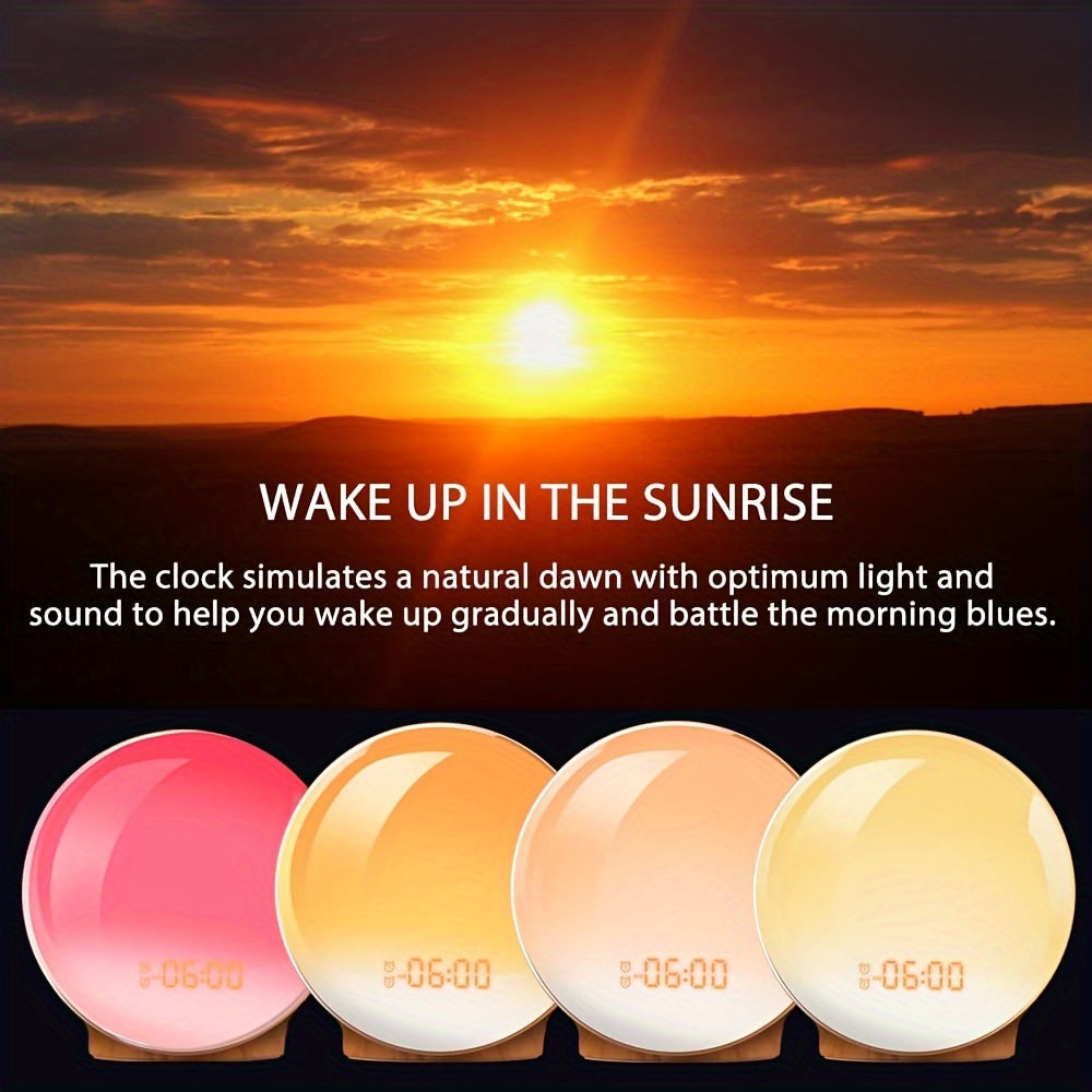 Smart Sunrise Alarm Clock with App Control and FM Radio