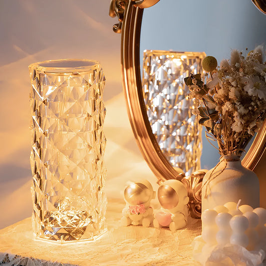 Crystal Touch Control Table Lamp with 16 Color Options