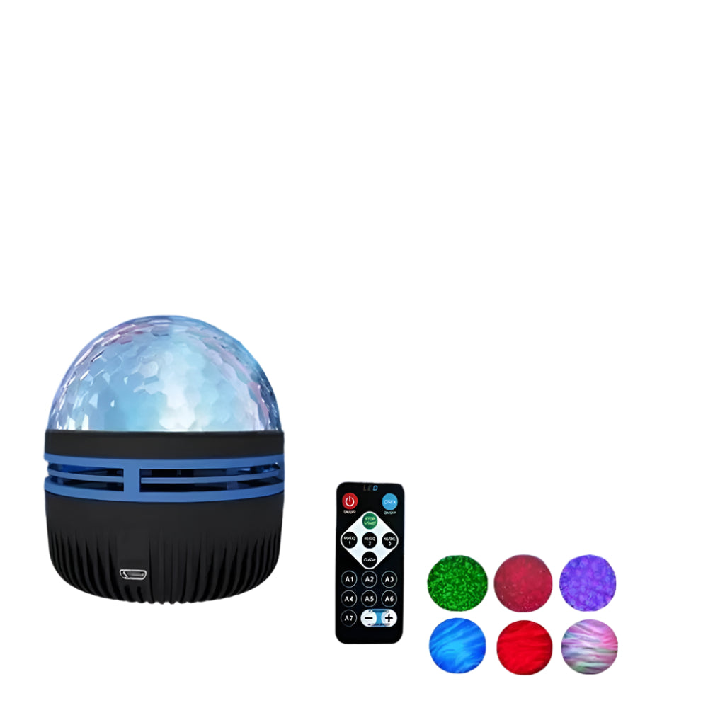 Northern Lights Projector Table Lamp with Music Sync and Remote Control