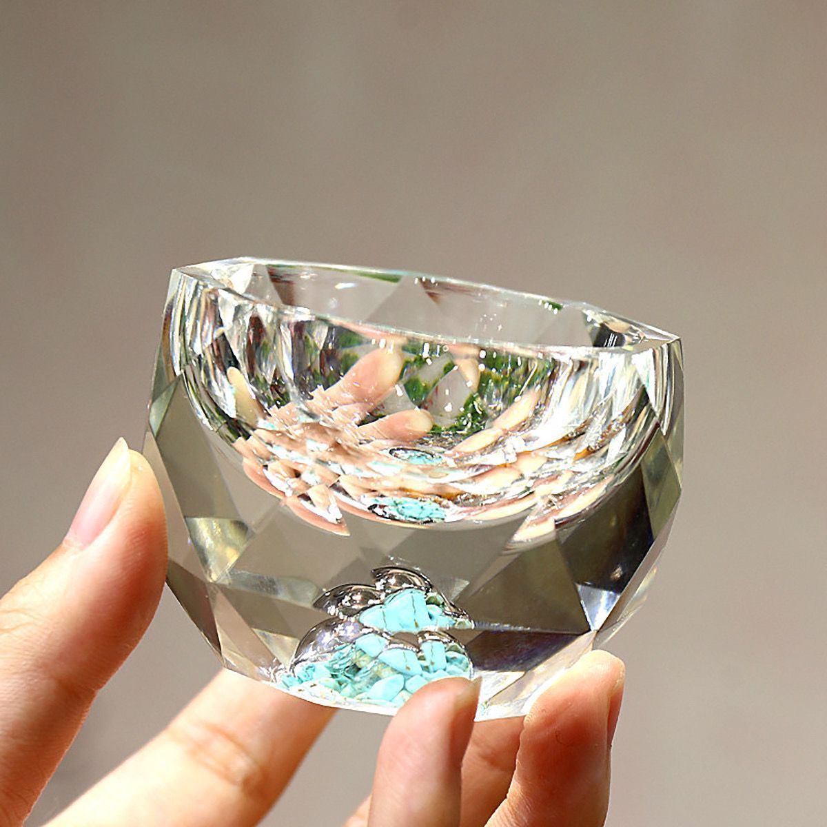 Gold Foil Diamond Cut Shot Glass - 50ml